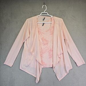 Jaclyn Intimates 2 pcs Top Sweater Womens XL Soft Cozy Comfortable Floral Lounge